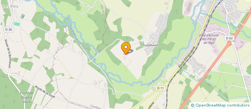 localisation de l'entreprise SCEA LA VIEILLE BREUILLE  CHASSENEUIL-SUR-BONNIEURE