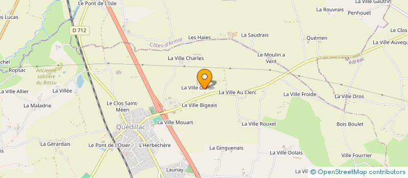 localisation de l'entreprise SCEA LA VILLE GORON à QUEDILLAC