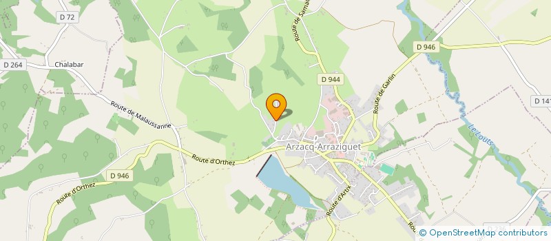 localisation de l'entreprise SCEA LAPEYRE  ARZACQ-ARRAZIGUET