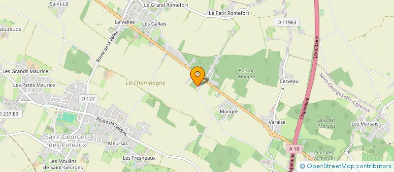 localisation de l'entreprise SCEA LE CHALET à SAINT-GEORGES-DES-COTEAUX
