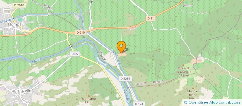 localisation de l'entreprise SCEA LE CHATEAU BASSANEL  OLONZAC