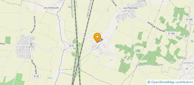 localisation de l'entreprise SCEA LE CHATELUT à JUILLE