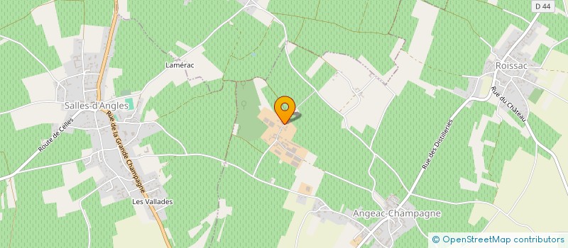 localisation de l'entreprise SCEA LE CLOS VIGNAU à ANGEAC-CHAMPAGNE
