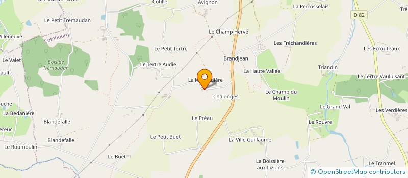 localisation de l'entreprise SCEA LE MORAND à COMBOURG