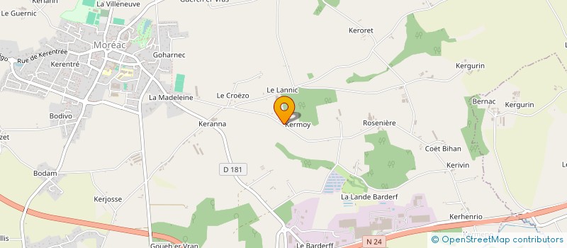 localisation de l'entreprise SCEA LE MOULLEC DE KERMOY  MOREAC