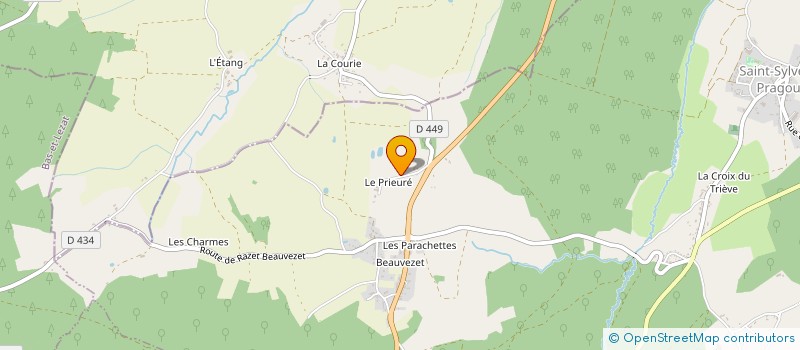 localisation de l'entreprise SCEA LE PRIEURE à SAINT-SYLVESTRE-PRAGOULIN