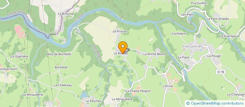 localisation de l'entreprise SCEA LE RIVAUD à FRESSELINES