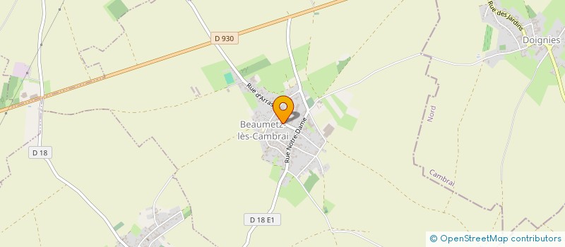 localisation de l'entreprise SCEA LELY  BEAUMETZ-LES-CAMBRAI