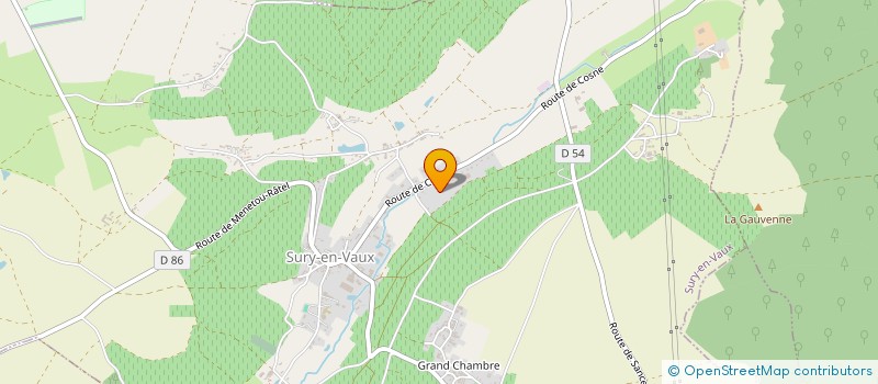 localisation de l'entreprise SCEA LES CARTES  SURY-EN-VAUX