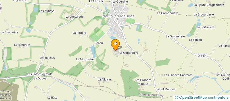 localisation de l'entreprise SCEA LES CHALLONGES GIRAULT  CHEMILLE-EN-ANJOU