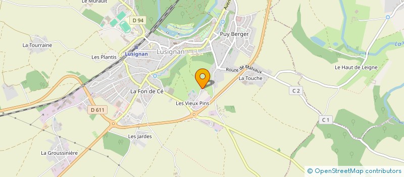 localisation de l'entreprise SCEA LES CHAUMES  LUSIGNAN