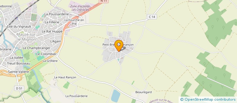 localisation de l'entreprise SCEA LES GROLLIERES NOIRES  MAUZE-SUR-LE-MIGNON