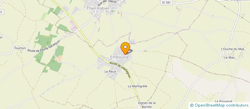 localisation de l'entreprise SCEA LES GUIRES à PAIZAY-NAUDOUIN-EMBOURIE