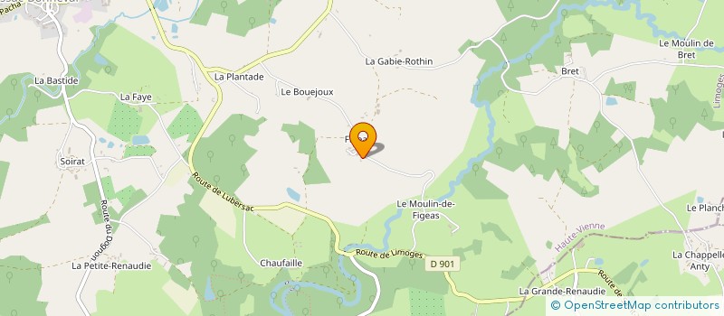 localisation de l'entreprise SCEA LEYSSENNE à COUSSAC-BONNEVAL