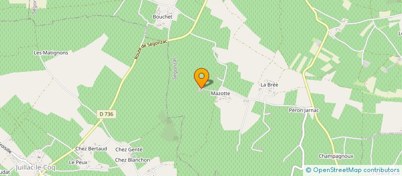 localisation de l'entreprise SCEA LOUVET-VERNEUIL à SEGONZAC
