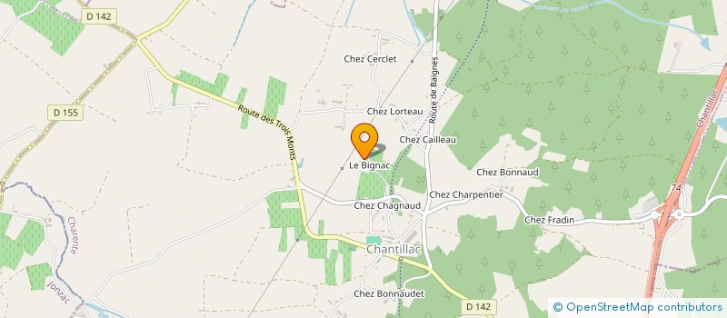 localisation de l'entreprise SCEA MARTINAUD à CHANTILLAC