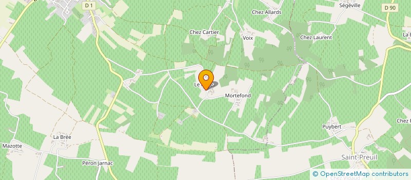 localisation de l'entreprise SCEA MERCIER à SEGONZAC