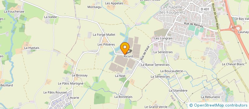 localisation de l'entreprise SCEA OUEST-LANDES  LA CHAPELLE-DES-FOUGERETZ