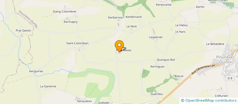 localisation de l'entreprise SCEA PARC NEVEZ  PLOUNEVEZ-QUINTIN
