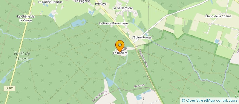 localisation de l'entreprise SCEA PEPINIERES LE CALVEZ  LA BOUEXIERE