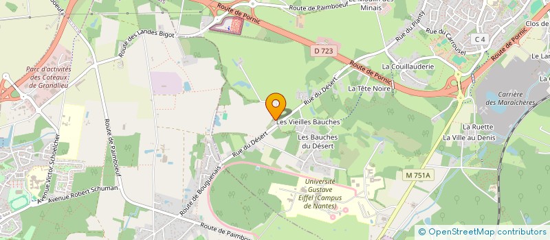 localisation de l'entreprise SCEA PEPINIERES LES PETITES BAUCHES  BOUGUENAIS