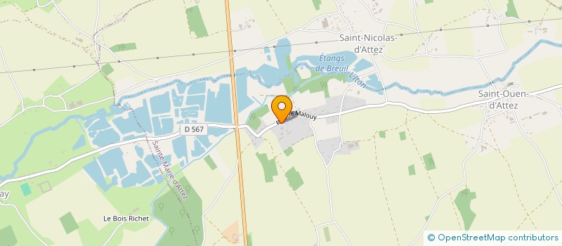 localisation de l'entreprise SCEA PICHOT NICOLAS à SAINTE-MARIE-D'ATTEZ