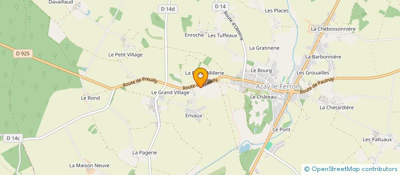localisation de l'entreprise SCEA PIOFFET à AZAY-LE-FERRON