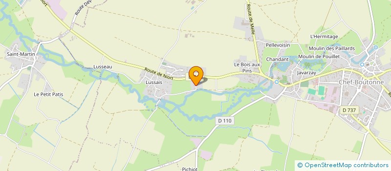 localisation de l'entreprise SCEA PISCICULTURE DE LUSSAIS à CHEF-BOUTONNE