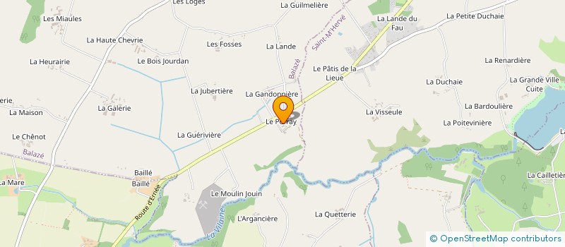 localisation de l'entreprise SCEA PORCINE DU PERRAY  BALAZE