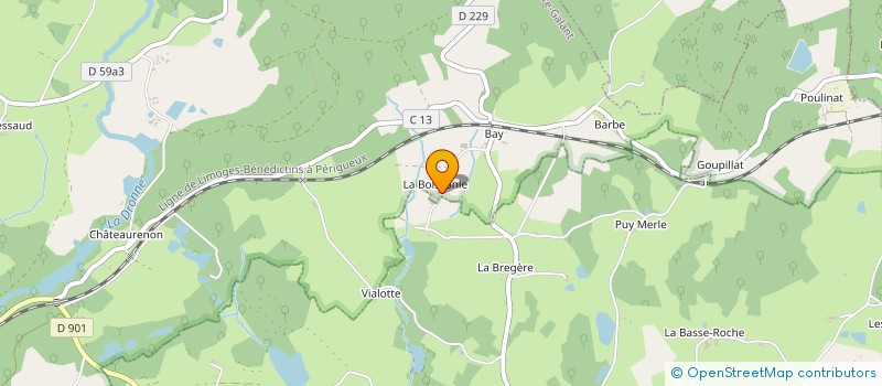 localisation de l'entreprise SCEA PRADEAU à BUSSIERE-GALANT