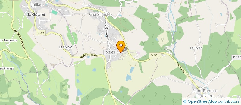 localisation de l'entreprise SCEA PREPARATION DE BROUTARDS LIMOUSINS  CHABRIGNAC