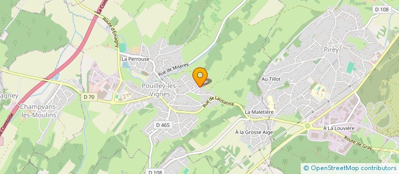 localisation de l'entreprise SCEA PRETET  POUILLEY-LES-VIGNES