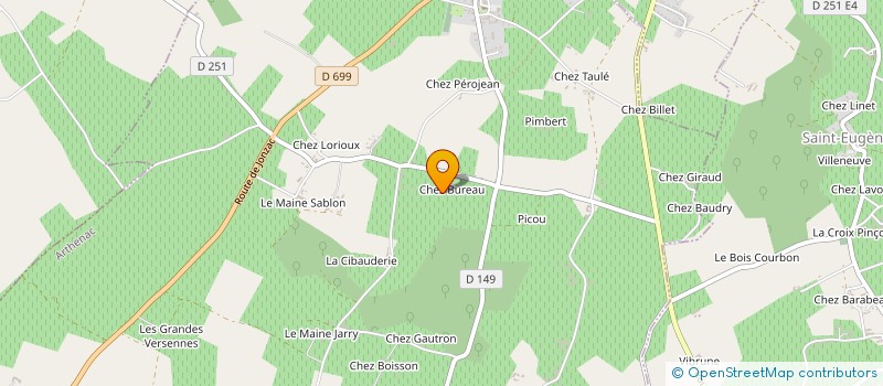 localisation de l'entreprise SCEA PRODUTEX à ARTHENAC