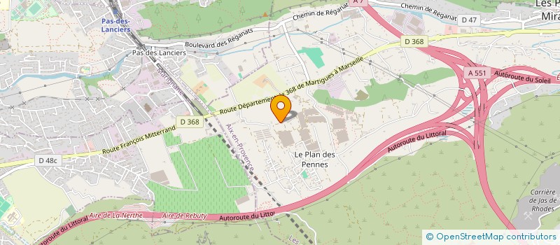 localisation de l'entreprise SCEA PROVENCE ELEVAGE à LES PENNES MIRABEAU