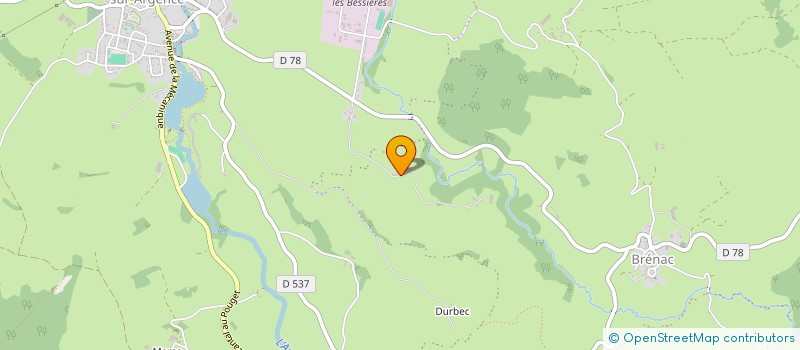 localisation de l'entreprise SCEA PUECH PRADEL à ARGENCES EN AUBRAC