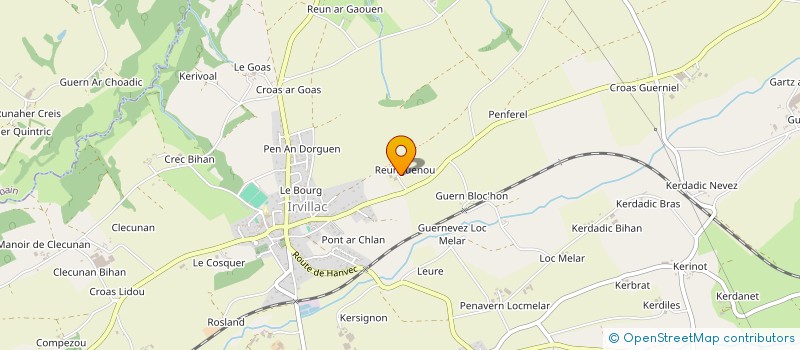 localisation de l'entreprise SCEA REUNGUENNOU à IRVILLAC