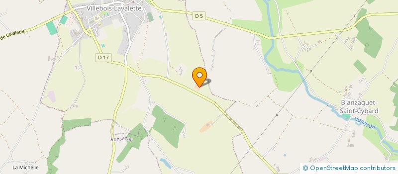 localisation de l'entreprise SCEA ROCHETEAU à VILLEBOIS-LAVALETTE