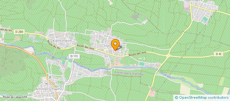 localisation de l'entreprise SCEA SCHEIDECKER - PHILIPPE  KAYSERSBERG VIGNOBLE