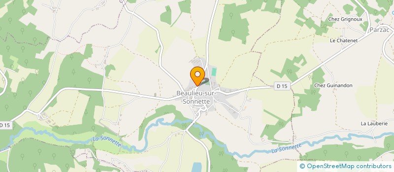 localisation de l'entreprise SCEA SONNETTE à BEAULIEU-SUR-SONNETTE