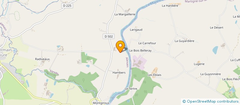 localisation de l'entreprise SCEA VAU MARTIN à ALEXAIN