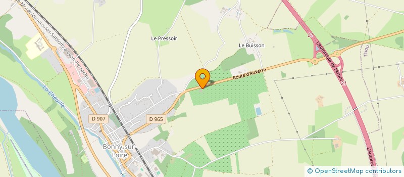 localisation de l'entreprise SCEA VERGERS DES BEAUMONTS à BONNY-SUR-LOIRE