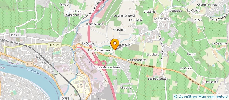 localisation de l'entreprise SCEA VIALE DOMAINE DU COLOMBIER à MERCUROL-VEAUNES