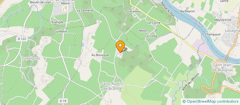 localisation de l'entreprise SCEA VIGNOBLES AUGUSTE  SAINT-AUBIN-DE-BRANNE