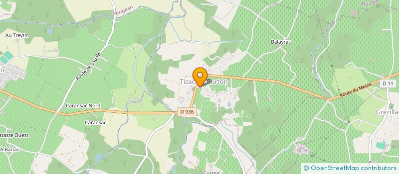 localisation de l'entreprise SCEA VIGNOBLES BRUNET  TIZAC-DE-CURTON