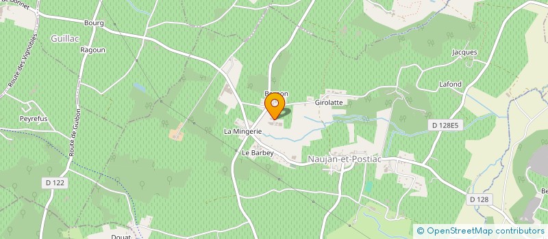 localisation de l'entreprise SCEA VIGNOBLES GADRAS  NAUJAN-ET-POSTIAC