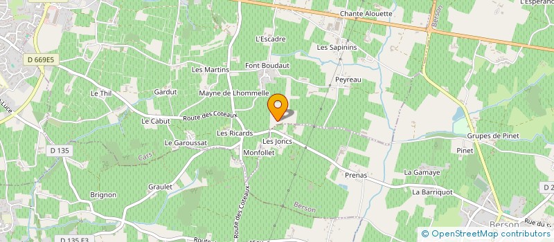 localisation de l'entreprise SCEA VIGNOBLES GRILLET SUBLETT  CARS