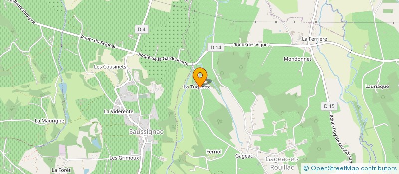 localisation de l'entreprise SCEA VIGNOBLES PIERRRE SADOUX  RAZAC-DE-SAUSSIGNAC