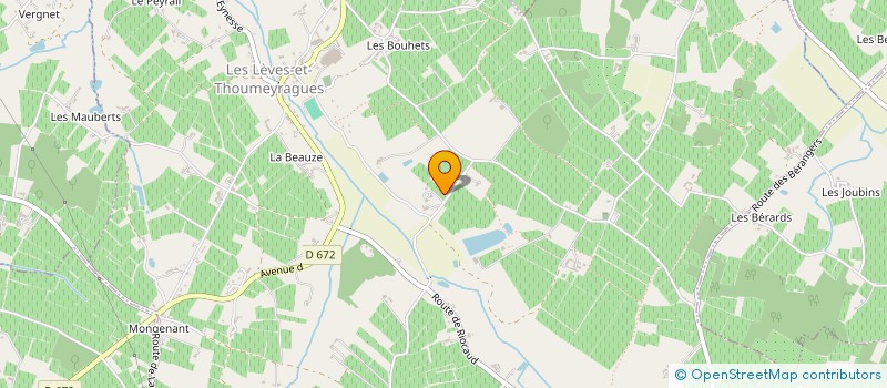 localisation de l'entreprise SCEA VIGNOBLES RICHARD  LES LEVES ET THOUMEYRAGUES