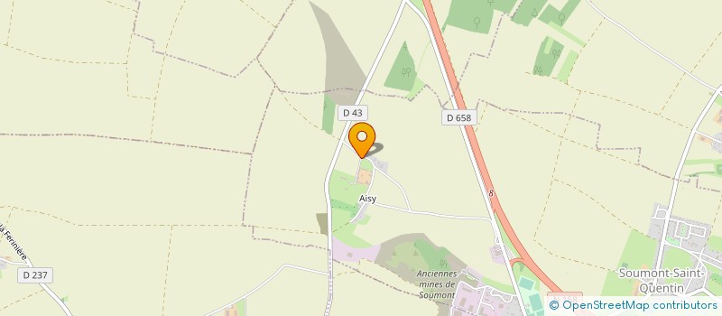 localisation de l'entreprise SCEA VOLAILLES D'AISY à SOUMONT-SAINT-QUENTIN