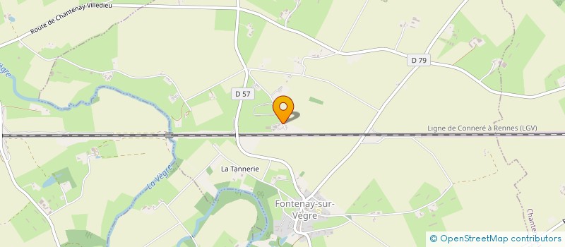 localisation de l'entreprise SCEA VOLAILLES DE BRAY à FONTENAY SUR VEGRE